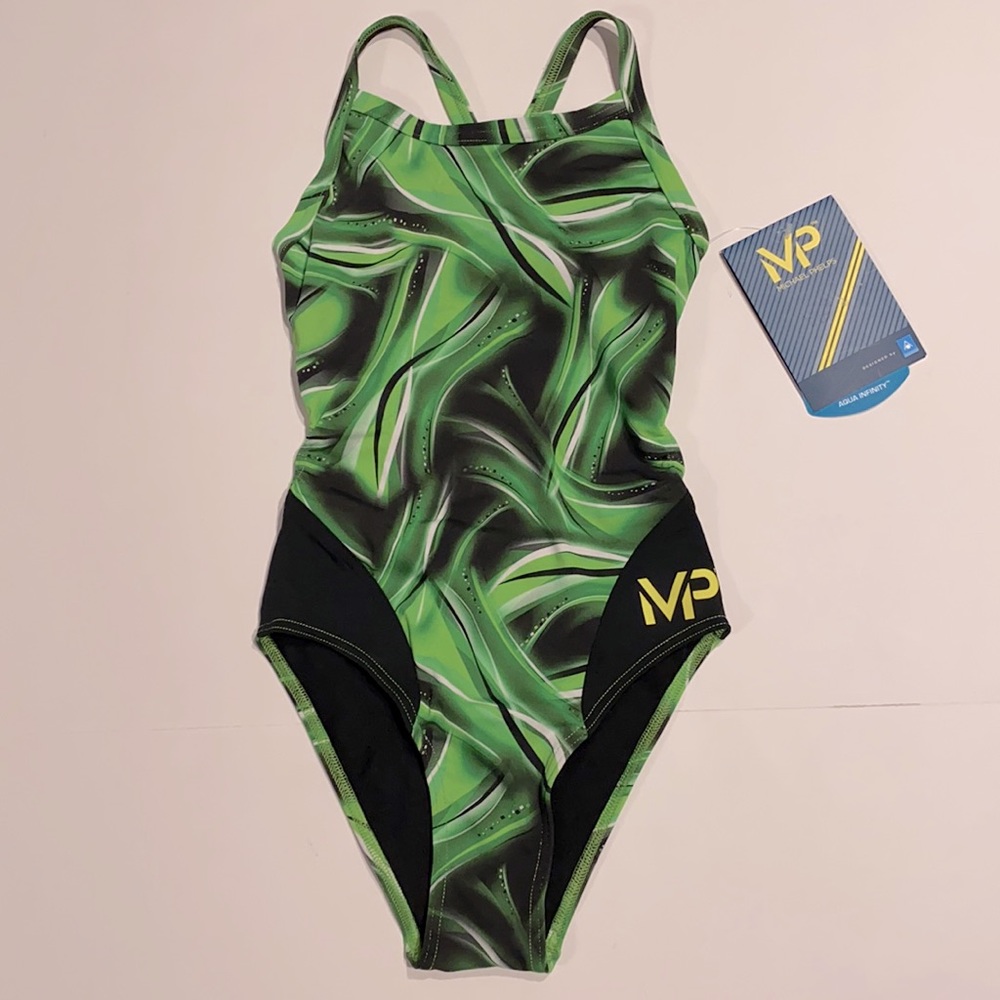 Michael Phelps SZ 26 Aqua Infinity One Piece Swimsuit Bathing Suit New D29 - Picture 3 of 15